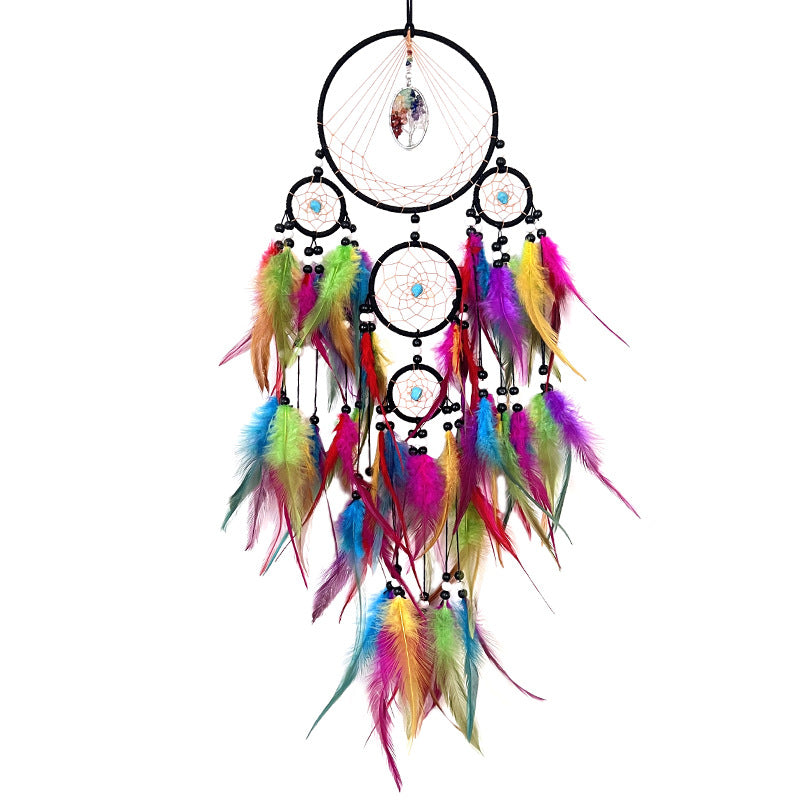Indian Dreamcatcher Pendant Natural Crystal Stone Home Decoration