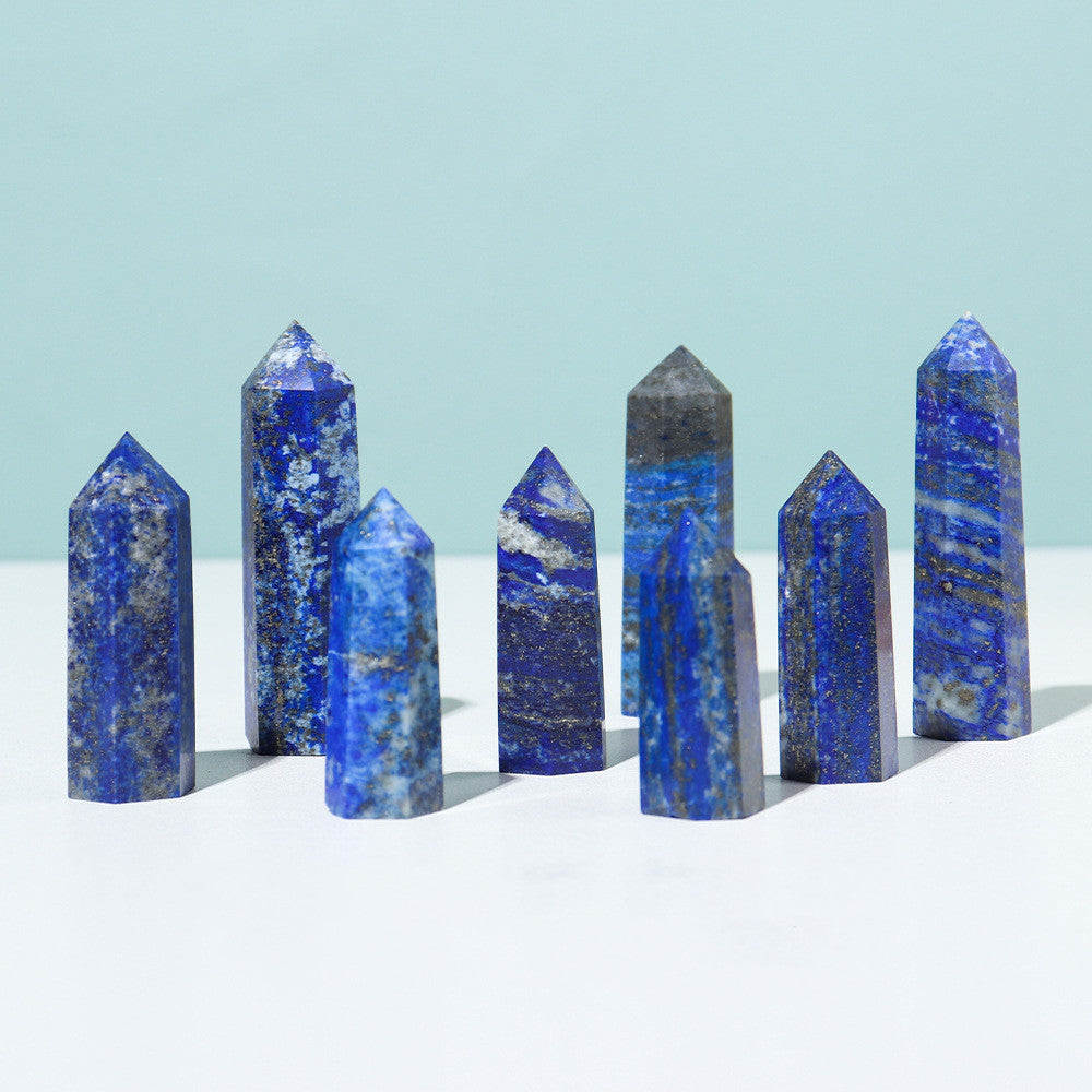 Natural Crystal Column Lapis Lazuli Crystal Column Hexagonal Edge