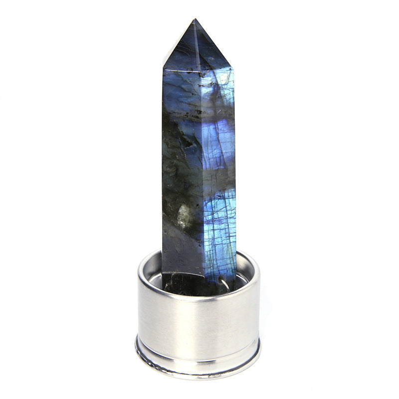 Natural crystal glass single tip spa cup