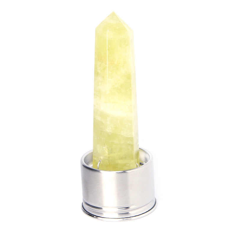 Natural crystal glass single tip spa cup